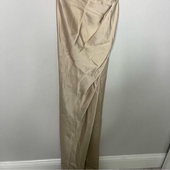 Jonathan Simkhai Sahar one-shoulder ruched satin-crepe gown NWT Size 0 - Picture 10 of 10